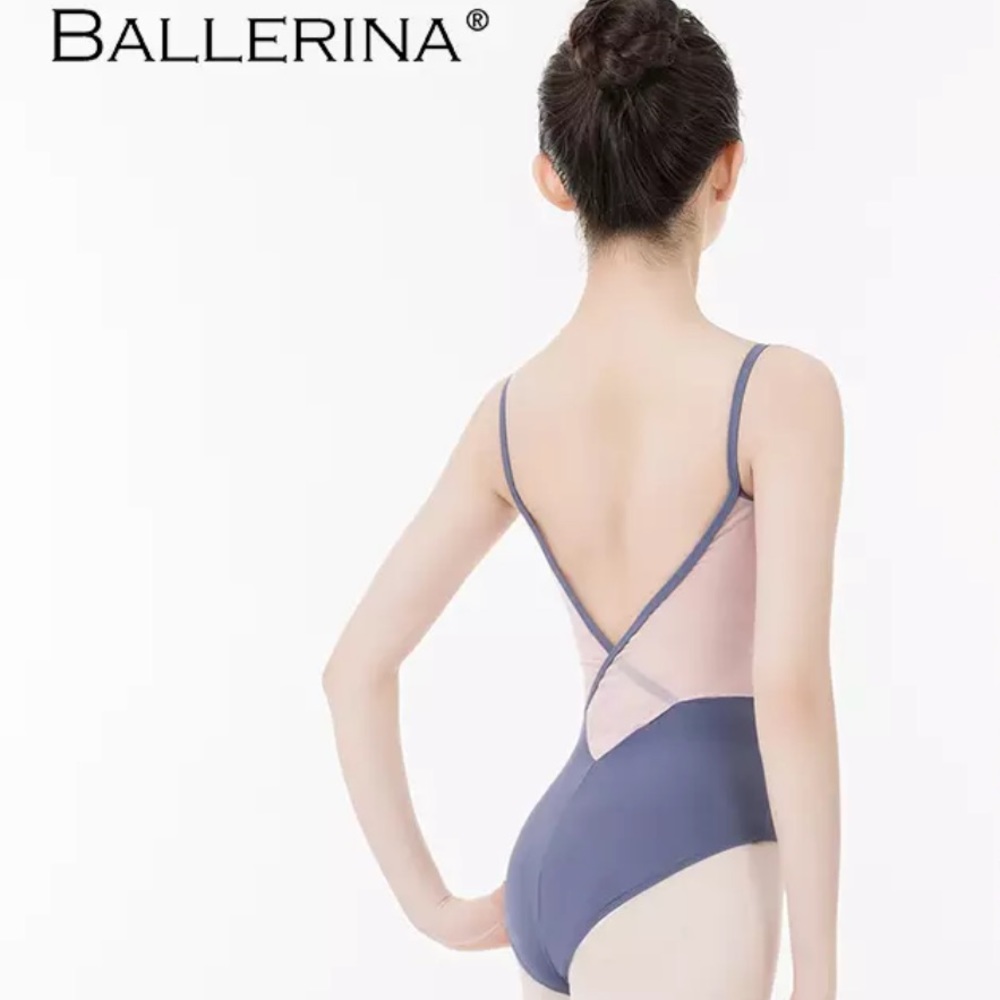 Brand new ballet camisole gray pink dance leotard